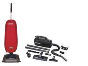 Oreck Axis Upright Lightweight Vacuum Cleaner Red Power Bundle with Oreck Super Deluxe Compact Vac BB880AD