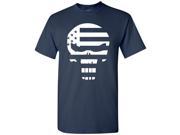 Punisher United States Flag Spike Skull Military Police T Shirt