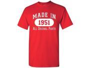 65th Birthday Gift Made in 1951 All Original Parts T Shirt