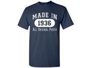 80th Birthday Gift Made 1936 All Original Parts T Shirt