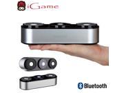 iGame Portable Wireless Bluetooth Speakers with Enhanced Bass Resonator Silver