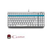 iGame Rapoo V500 PC Gaming Mechanical Keyboard 87 Keys Blue White