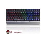 iGame Ajazz AK47MKII PC Gaming Mechanical Keyboard Multicolor LED Backlit Blue Mechanical Switches Black