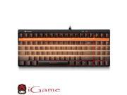 iGame Rapoo V500S LED Backlit PC Gaming Mechanical Keyboard 87 Keys Brown Black
