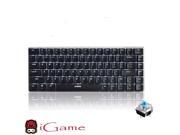 iGame Ajazz AK33 LED Backlit Mechanical Gaming Keyboard with Blue Mechanical Switches Black
