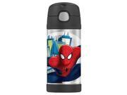 Thermos FUNtainer 12oz 355mL Stainless Steel Vacuum Insulated Straw Bottle Spiderman F4016SP
