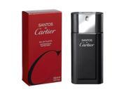 Santos De Cartier Eau De Toilette 3.3 oz 100 ml By Cartier For Men *SEALED*