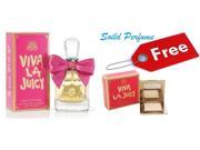 Viva La Juicy Juicy Couture 3.4 oz EDP Spray With FREE Solid Parfum 0.08 oz New