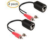 Relper Lineso2Pack Stereo RCA to RJ45 And 8P8C to Stereo RCA Audio Extender Over Cat5 6