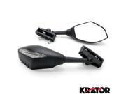 Krator® Motorcycle Mirrors w LED Turn Signals Indicators For Kawasaki Ninja ZX 6R ZX 6RR ZX600 600R