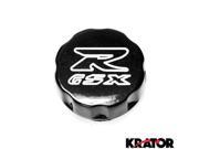 Krator® Motorcycle Fluid Black Reservoir Cap Logo Engraved For 1997 2002 Suzuki GSXR 750