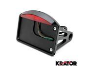 Krator® Black Side Mount License Plate LED Brake Light For Yamaha V Star Vstar 950 1100 1300 Classic Tourer