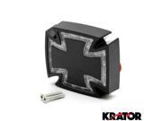 Krator® Black Iron Cross Maltese Taillight Brake Light For Honda Shadow Aero Phantom VLX 750 1100