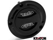 Krator® Black Keyless Gas Cap Twist Off Fuel Tank Cap Logo For Honda Blackbird CBR 1100XX 1997 2003