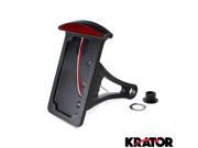 Krator® Side Mount Verticle Plate Black Tail Brake Light For Kawasaki Vulcan Classic Limited 2000