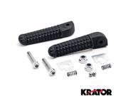 Krator® Black Motorcycle Foot Pegs Footrests Left Right For Yamaha YZF R6 2003 2005 Rear