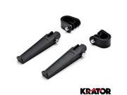 Krator® Black Anti Vibrate Engine Guard Foot Pegs Clamps For Victory Cross Country