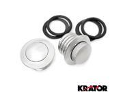 Krator® Dual Chrome Pop Up Flush Gas Cap Vented Fuel Tank For 2005 2006 Harley HD Softail Springer Classic