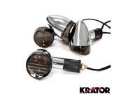 Krator® Motorcycle 4 pcs Smoke Bullet Turn Signals Lights For Victory Cross Roads Jackpot