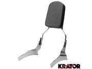 Krator® 2001 2012 Suzuki Volusia VL800 Boulevard C50 M50 High Quality Chrome Backrest Sissy Bar with Leather Pad Back Rest Seat Metric Cruisers Motorcycle
