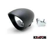 Krator® Motorcycle Custom Black Headlight Head Light For Kawasaki VN Vulcan 700 750