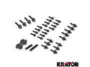 Krator® Motorcycle Spike Fairing Bolts Black Spiked Kit For 2000 Suzuki GSXR 750 GSX R750