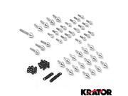 Krator® Motorcycle Spike Fairing Bolts Silver Spiked Kit For 1999 Honda CBR 600 F4