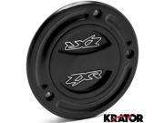 Krator® Black Keyless Gas Cap Twist Off Fuel Tank Cap Logo For Kawasaki ZZR600 2005 2007