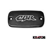 Krator® Motorcycle Fluid Black Reservoir Cap Logo Engraved For 2004 Honda CBR 600RR