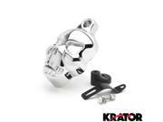 Krator® Chrome Skull Head Horn Cover Stock Cowbell Horns For Harley Davidson Street Glide