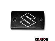 Krator® Motorcycle Fluid Black Reservoir Cap Logo Engraved For Suzuki Boulevard C90