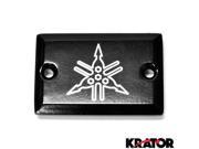Krator® Motorcycle Fluid Black Reservoir Cap Logo Engraved For 1994 1998 Yamaha Virago 1100