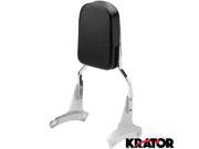 Krator® 1997 2003 Honda Shadow ACE 750 400 High Quality Chrome Backrest Sissy Bar with Leather Pad Back Rest Seat Metric Cruisers Motorcycle