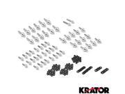 Krator® Motorcycle Spike Fairing Bolts Silver Spiked Kit For 1999 Yamaha YZF R6