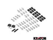 Krator® Motorcycle Spike Fairing Bolts Silver Spiked Kit For 2005 Yamaha YZF R1