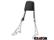 Krator® Sissy Bar Backrest Motorcycle Passenger Seat Pad For 2004 up Harley Davidson Sportster XL883C