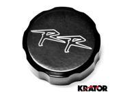 Krator® Front Brake Fluid Cap Black Billet Reservoir Cap For 2001 Honda CBR 929RR