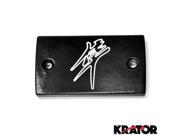 Krator® Motorcycle Fluid Black Reservoir Cap Logo Engraved For 1999 2012 Suzuki Hayabusa GSXR 1300