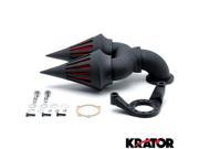 Krator® Matte Black Spike Intake Air Cleaner Filter Kit For Harley Davidson CVO Custom Applications