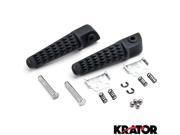 Krator® Black Motorcycle Foot Pegs Footrests Left Right For Kawasaki ZZR1200 2000 2003 Rear