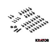 Krator® Motorcycle Spike Fairing Bolts Black Spiked Kit For 2003 2004 Yamaha YZF R6
