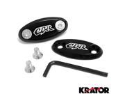 Krator® Mirror Block Off Base Plates Logo Engraved Black For 2002 2003 Honda CBR 900 RR 954 CBR900RR