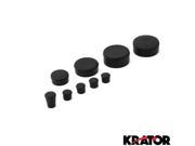 Krator® Black Rubber Motorcycle Frame Fairings Plugs Set For 2006 Suzuki GSXR 1000 GSX R1000