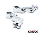 Krator® Chrome 1 Engine Guard Bowleg Foot Peg Clamps For Ducati Multistrada 620 1000 1100 1200