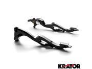 Krator® Black Clutch Brake Flame Hand Levers Controls For 2004 2005 Kawasaki ZX10R