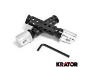 Krator® Black Rear Foot Pegs Set Left Right Footrests For Kawasaki ZX1100 GPZ 1100 1995 1997