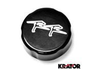 Krator® Motorcycle Fluid Black Reservoir Cap Logo Engraved For 2008 Honda CBR 1000RR