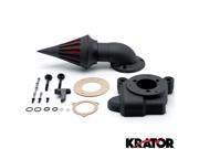 Krator® Flat Black Spike Intake Air Cleaner Filter Kit For 2014 2015 Harley Davidson Road King FLHR