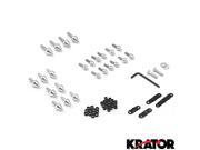 Krator® Motorcycle Spike Fairing Bolts Silver Spiked Kit For 2003 Suzuki GSXR 1000