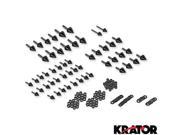 Krator® Motorcycle Spike Fairing Bolts Black Spiked Kit For 2002 Yamaha YZF R6